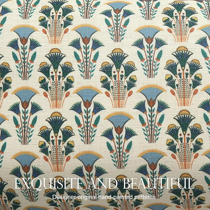 patdrea French Vintage Linen Throw Pillow Cover,12"x20",Set of 2-Wensel D | RusticDecorative Pillow Case,Farmhouse Floral Pattern,Cushion Coverfor Couch Living Room Bedroom Sofa