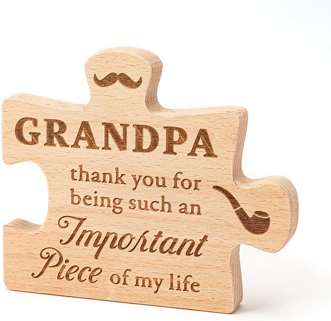 Engraved Block Puzzle Gifts For Grandpa, Grandpa Birthday Gifts, Father's Day Gift Ideas, Home Decor Living Room, Fathers Day Gift From Granddaughter, Grandson (Grandpa)
