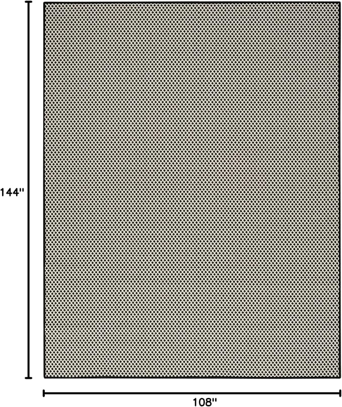 Nourison Home Courtyard Black White 9' x 12' Area Rug - Easy Clean, Non Shedding, Bed Room, Living Room, Dining Room, Kitchen (9' x 12')