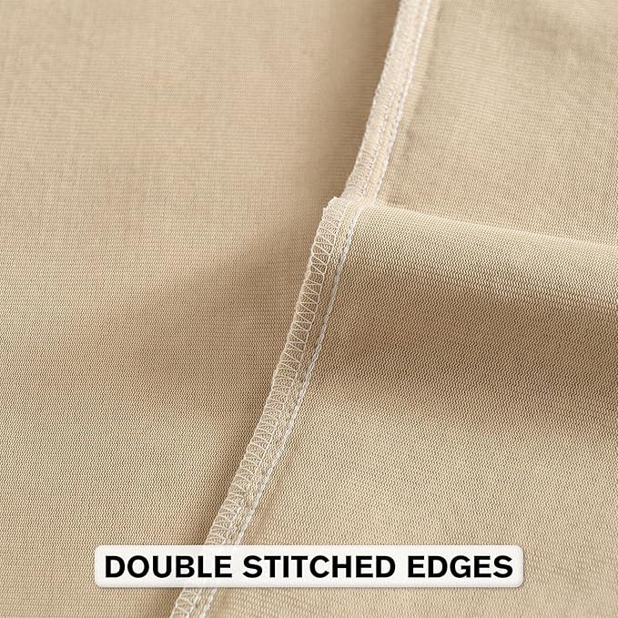 FUTEI Oatmeal Chenille Throw Pillow Covers 16x16 Inch Set of 2,Soft Striped & Diamond Textured Cushion Cases,Modern Home Decor for Couch Living Room