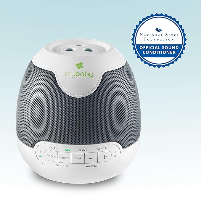 MyBaby,SoundSpa Lullaby - Sounds & Projection,Plays 6 Sounds & Lullabies,Image Projector Featuring Diverse Scenes,Auto-Off Timer Perfect for Naptime,Powered by an AC Adapter,(Pack of 3)
