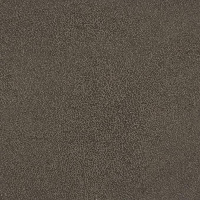 HomePop Modern Channel Tufted Faux Leather Ottoman|Homepop Home Décor|Ottoman for Living Room & Bedroom - Pewter Gray Faux Leather