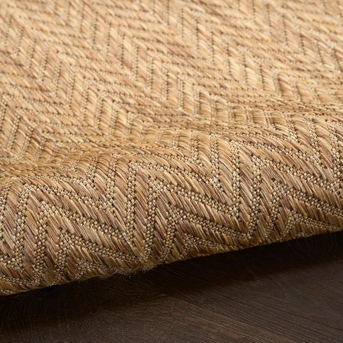 Nourison Home Horizon Indoor/Outdoor Natural 8' x 10' Area Rug - Easy Clean, Non Shedding, Bed Room, Living Room, Dining Room, Kitchen (8' x 10')