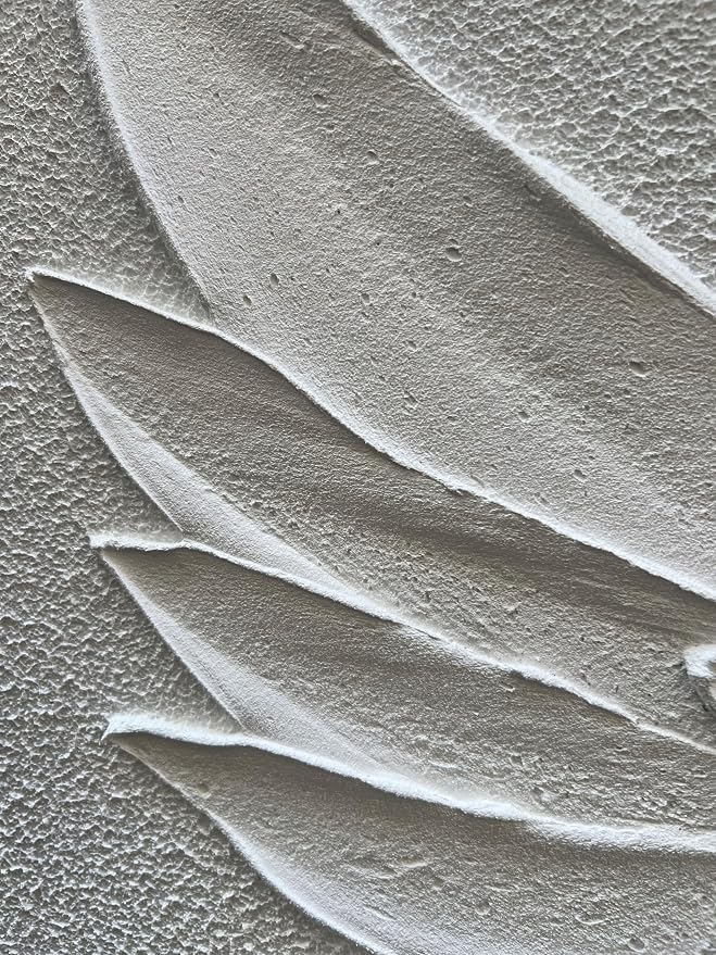 Hand-Painted Modern Abstract Art Oil Painting White Wings Texture Art Painting Home Wall Decorative Art 40x28 inches