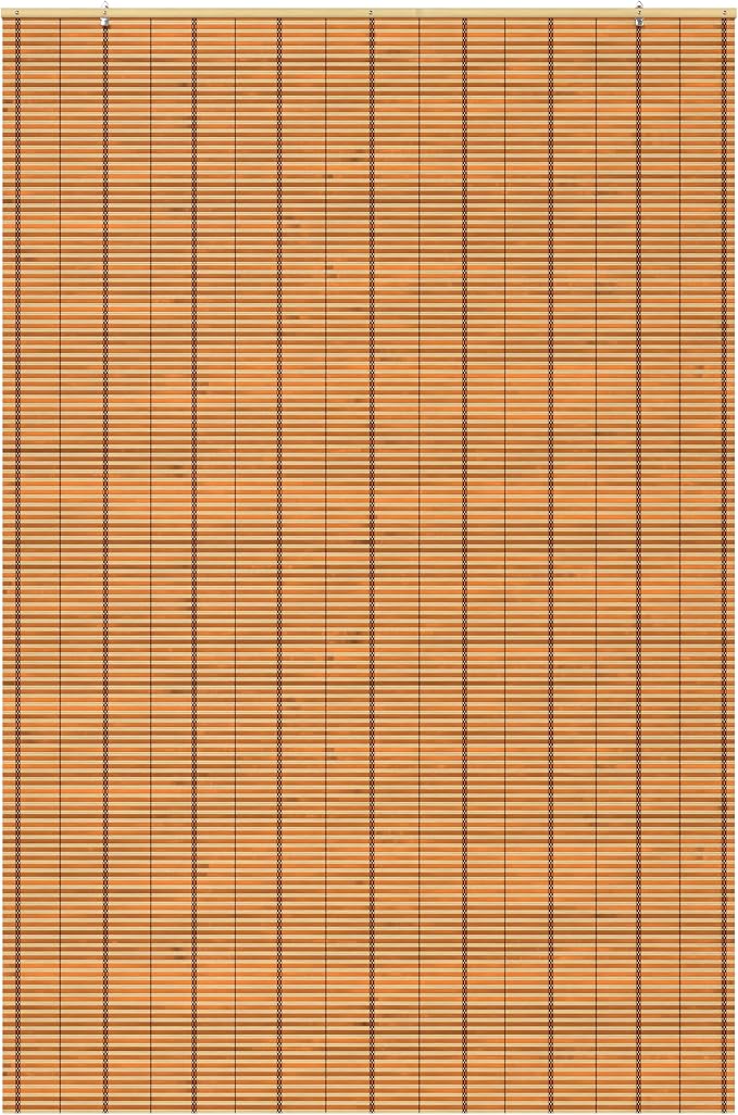 Red Lantern Burnt Bamboo Cordless Window Shade - Two-tone Honey, 48" Wide