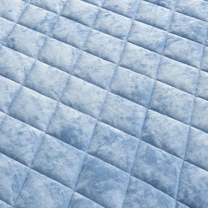Fredsure 3pc Quilt Set (Light Blue, King)