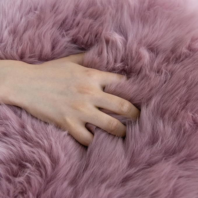 Luxury Soft Fur Sheepskin Fleece Cushion Cover Pillowcase Decorative Throw Pillows Covers, No Pillow Insert, 1pc (Peachy-Pink, 18"×18")