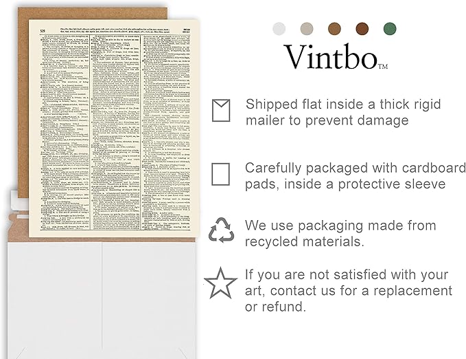 VintBo, Anatomy with Flowers and Eucalyptus, Vintage Dictionary Art Print, Modern Contemporary Wall Art For Home Decor, Boho Poster, Country Farmhouse Decor 8x10 Inches, Unframed (Eye)