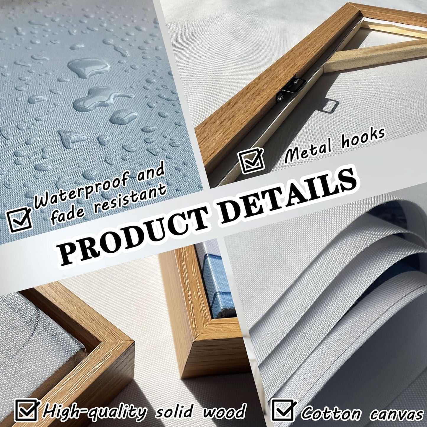 Mofutinpo Mountain Landscape Wall Art - Nature Forest Canvas Art for Living Room, Bedroom & Dining Room - Framed Paintings for Wall Decor - Large Scenic Artwork for Home 29x58IN