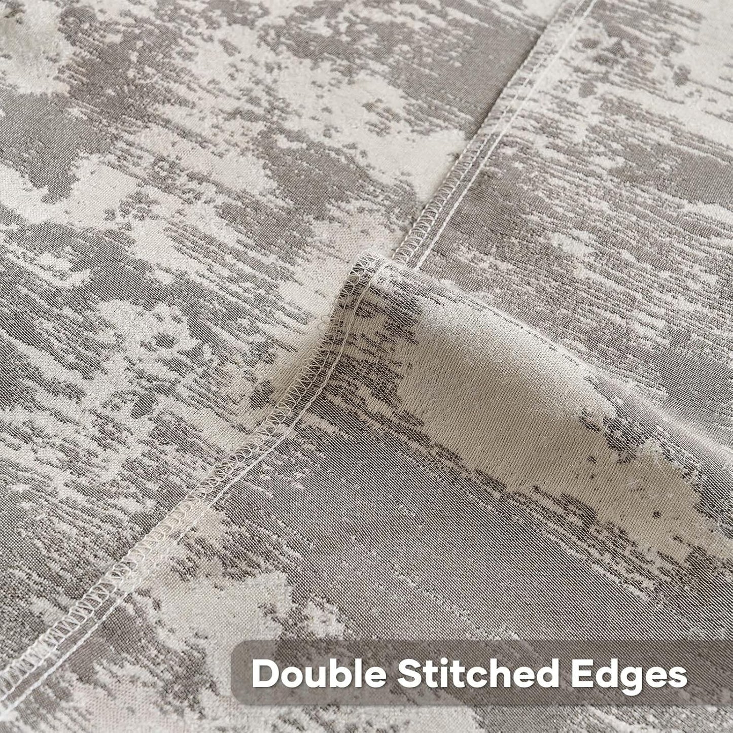 FUTEI Black White Decorative Throw Pillow Covers 12x20 Inch Set of 2,Soft Faux Cashmere Jacquard - Textured & Cozy Pillow Case,Modern Home Decor for Couch Bed Living Room