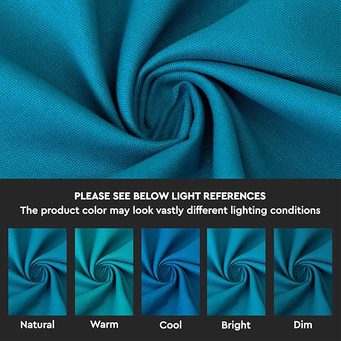 Encasa XO Throw Pillow Covers 16x16 in Set of 2 Azul Blue | No Inserts | Cotton Pillow Covers for Living Room, Bed, Sofa, Couch | Decorative Cushion Covers with Improved Zipper