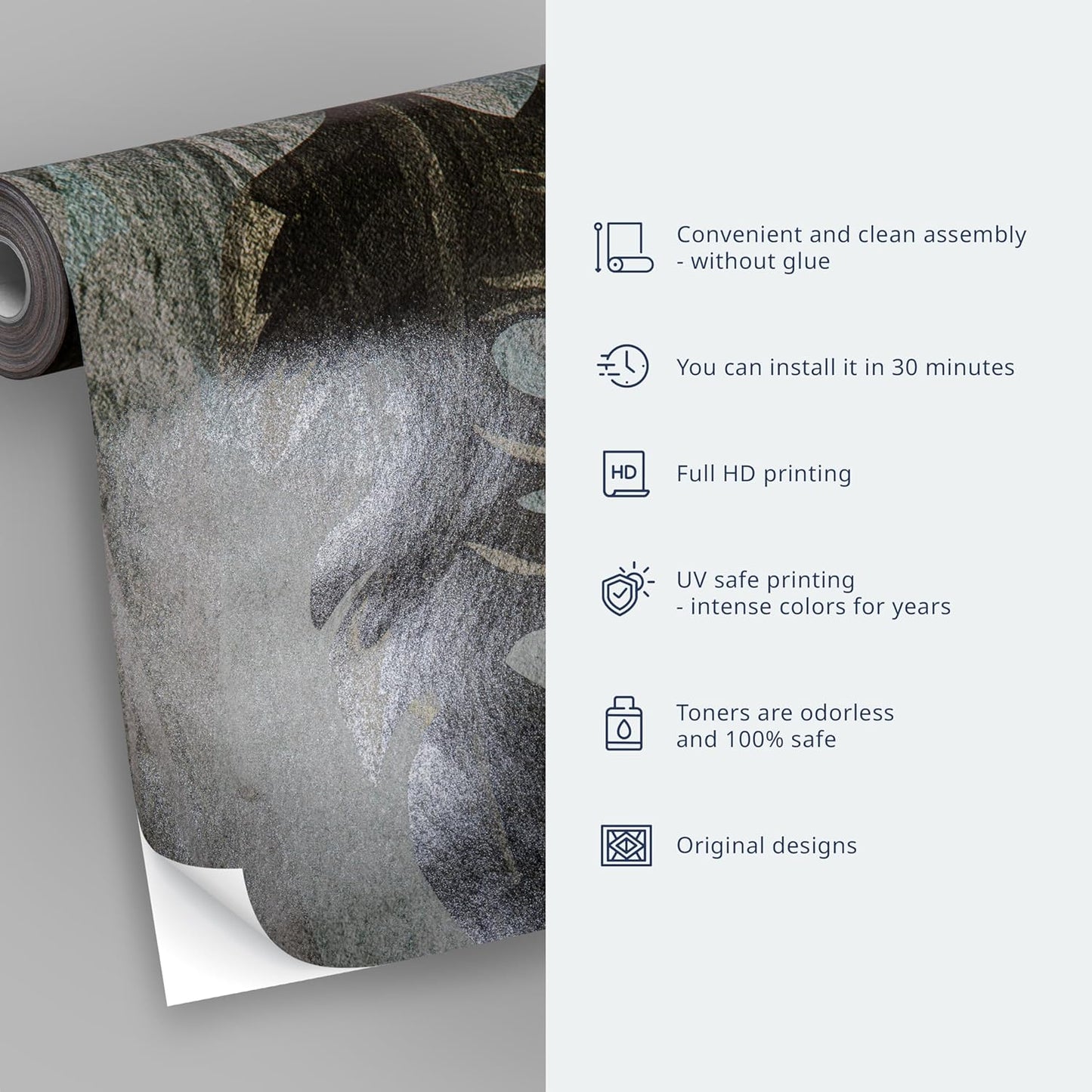 artgeist Wall Mural World Map 116x83 in - XXL Peel and Stick Self-Adhesive Wallpaper Removable Large Sticker Foil Wall Decor Print Picture Image Design Map of The World k-A-0108-a-a