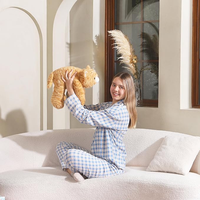 Niuniu Daddy 24" | 5 Pound Weighted Cat Plush, Soft Orange Tabby Cat Stuffed Animal, Calming Sensory Toy for Kids & Adults, Cozy Hugging Companion, Ideal Christmas Birthday Presents
