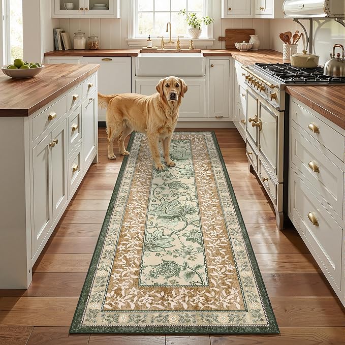 GarveeHome Leaves Floral Area Rug