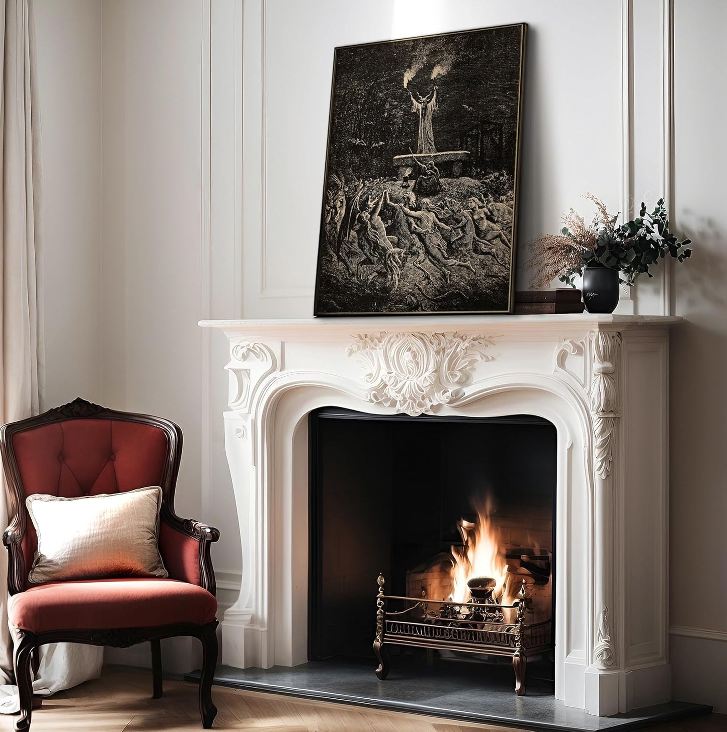 Poster Master Vintage Gustave Dore Poster - Retro Dance of Sabbath Print - Witchcraft Art - Halloween Art - Gift for Him & Her - Gothic Decor for Dorm, Living Room or Bedroom - 8x10 UNFRAMED Wall Art