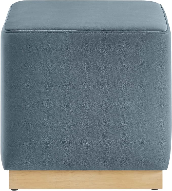 Modway 17" Square Performance Velvet Upholstered Upholstered Ottoman