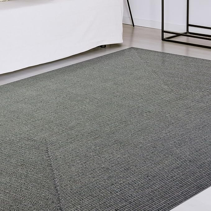 Superior Indoor/ Outdoor Large Area Rug, Reversible Braided Home Floor Decor for Living Room, Kitchen, Entryway, Patio, Front Porch, Deck, Modern, Boho, Farmhouse Style, 3' x 5', Fog Green