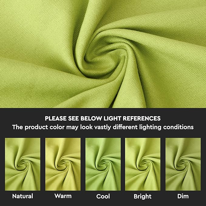 Encasa XO Throw Pillow Covers 16x16 in Set of 4 Lime Green | No Inserts | Cotton Pillow Covers for Living Room, Bed, Sofa, Couch | Decorative Cushion Covers with Improved Zipper