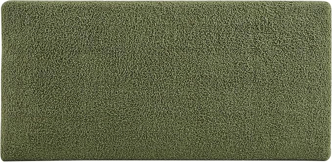 Christopher Knight Home Vayne Boucle Storage Ottoman, Rectangular Ottoman Bench, Birch Wood Legs, Upholstered Ottoman with Storage, Foot Rest Bench for Living Room, Entryway and Bedroom, Green