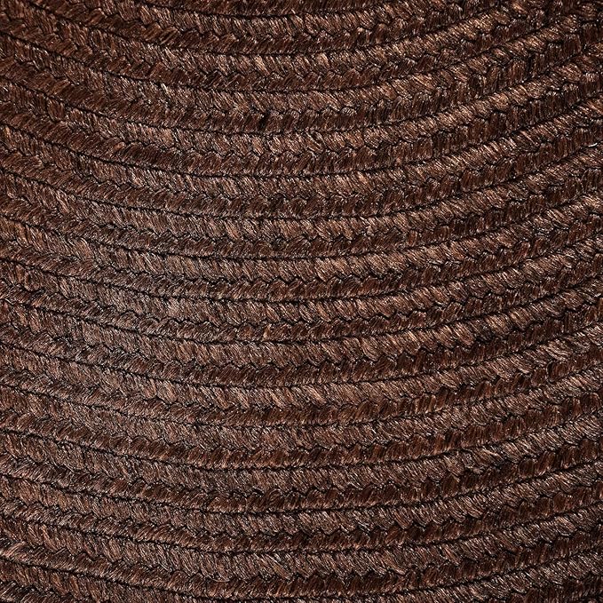 Superior Indoor Outdoor Area Rug, Handwoven Reversible Braided Home Decor for Living Room, Kitchen, Dining Room Floors, Patio, Front Porch, Deck, Modern, Boho, Farmhouse Style, 8' x 10' Oval, Cocoa