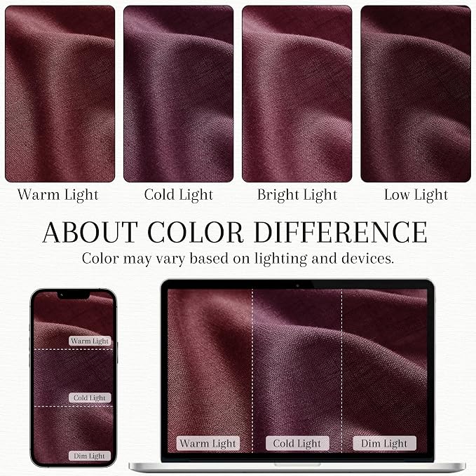 Burgundy Linen Cafe Kitchen Curtains 30 Inch Length Linen Blend Semi Sheer Light Filtering Short Curtain Back Tab Rod Pocket for Over Sink Window Scandinavian Bathroom Laundry 2 Panels 36Wx30L