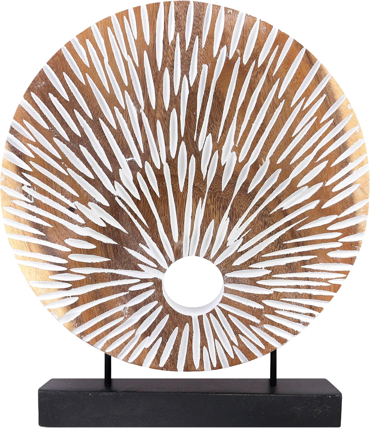 Decozen Handcrafted Solid Wood Sculpture Ideal for Home, Mantel, Fireplace, and Foyer Decor - Valentines Day Gifts