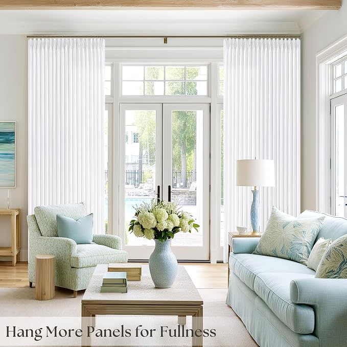 90 Inch Pinch Pleated Linen Curtains for Living Room Bedroom Snow White Neutral Elegant Boho Light Filtering Pinch Pleat Drapes Back Tab Semi Sheer Window Curtain 90 Inches Long for Sliding Door