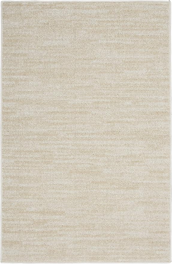 Nourison Home Nourison Essentials Ivory Beige 2' x 4' Area Rug - Easy Clean, Non Shedding, Bed Room, Living Room, Dining Room, Kitchen (2' x 4')