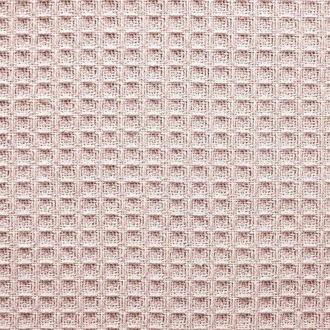 Modern Threads 100% Cotton Waffle Thermal Blanket, Blush, Twin/Twin XL