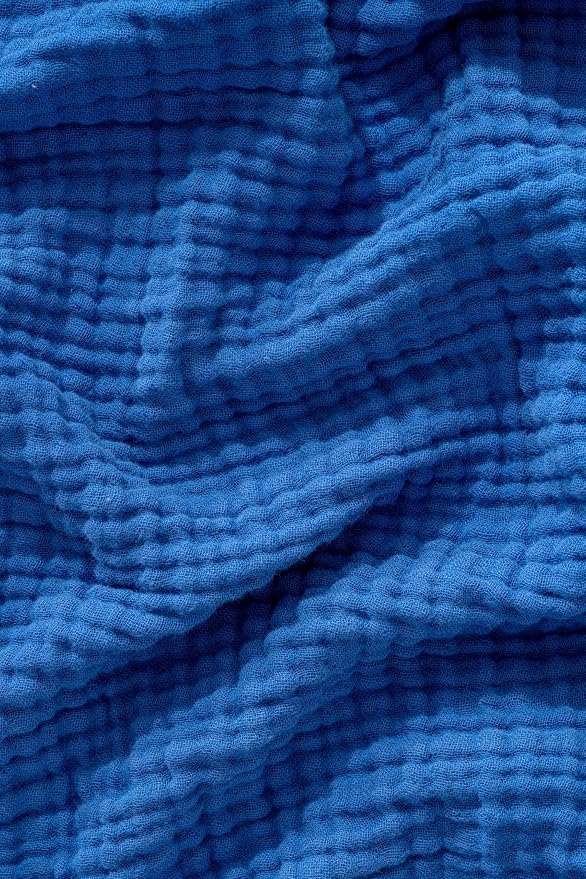 Muslin Blanket - Pure 100% Turkish Cotton Airy Soft Light Versatile Gauze Throw Blanket for Bed, Couch, Sofa (Blue, California King Size (95" x 125" inch))