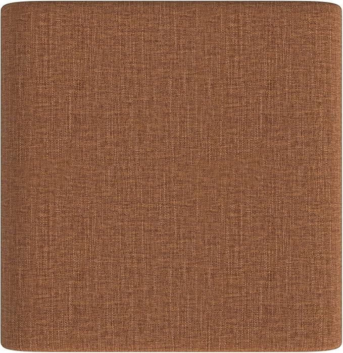 HomePop Modern Arch Chenille Ottoman|Homepop Home Décor|Ottoman for Living Room & Bedroom - Orange Rust