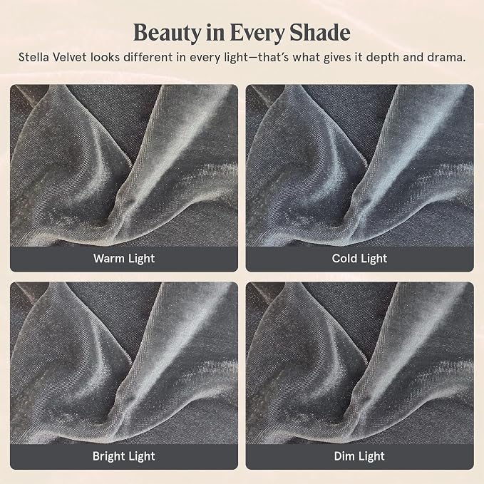 HiEnd Accents Stella Faux Silk Velvet Euro Sham Pillow Cover, 27x27 inch, Slate, Romantic Western Modern Traditional Style Luxury Bedding
