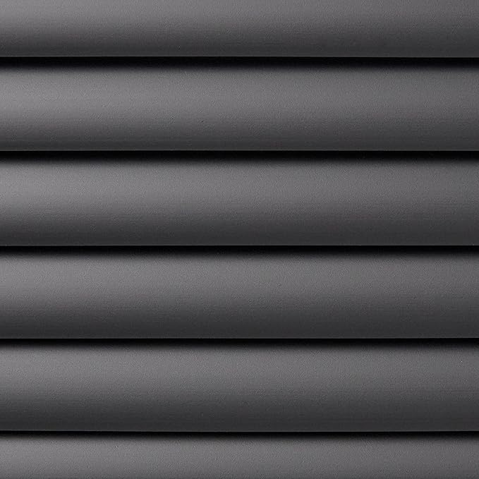 Cordless Light Filtering Mini Blind - 48 Inch Width, 64 Inch Length, 1" Slat Size - Black - Cordless GII Morningstar Horizontal Windows Blinds for Interior by Achim Home Decor