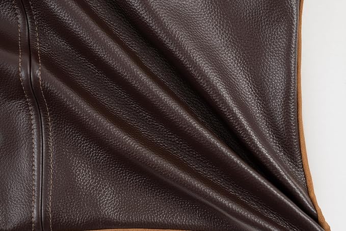 Full Grain Leather Throw Pillow Cover (20" x 20") (Coffee) | Cowhide Sofa Cushion Case Thick Genuine Leather Throw Pillow for Living Room Bedroom and Home Office, Pack of 1, Cover Only