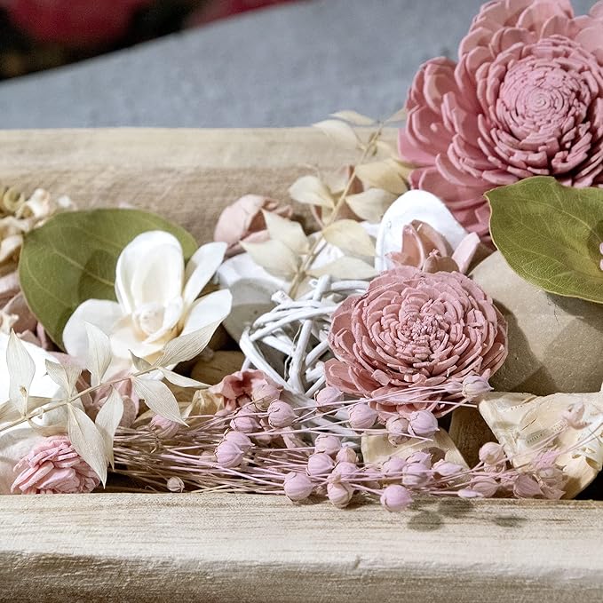 ANDALUCA Maison Box Fragrance Potpourri Decorative Vase & Bowl Filler Home Décor (Pink Jasmine)