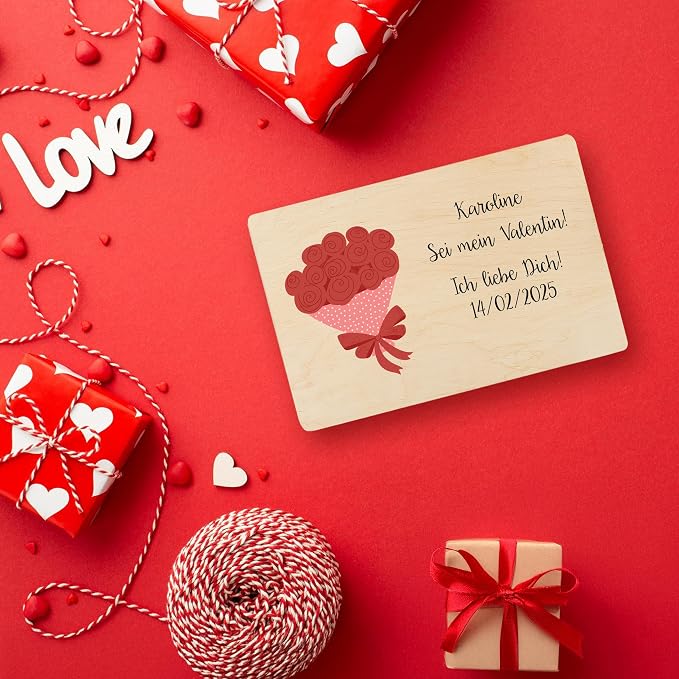 Creative Deco Personalized Wooden Storage Box Valentine Box | 11.8x7.87x5.51in (+-0.5) | Multiple Choice | Hinged Lid Handles Engraving | Unpainted Gift Box | UNSANDED Memory Souvenir Chest
