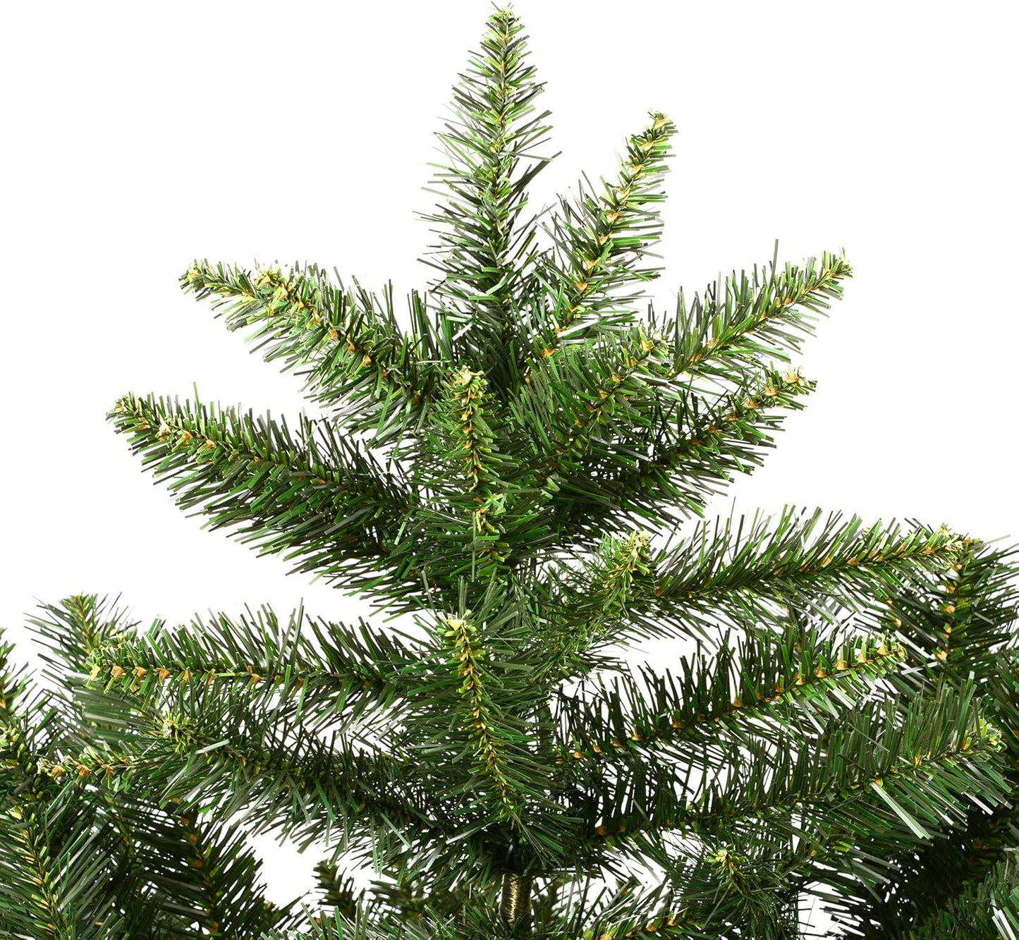 Vickerman 8.5' Tall Camdon Fir Artificial Christmas Tree, Unlit - Faux Christmas Tree - Seasonal Indoor Home Decor - 2294 Rich Green PVC Tips- Metal Hinged Branches
