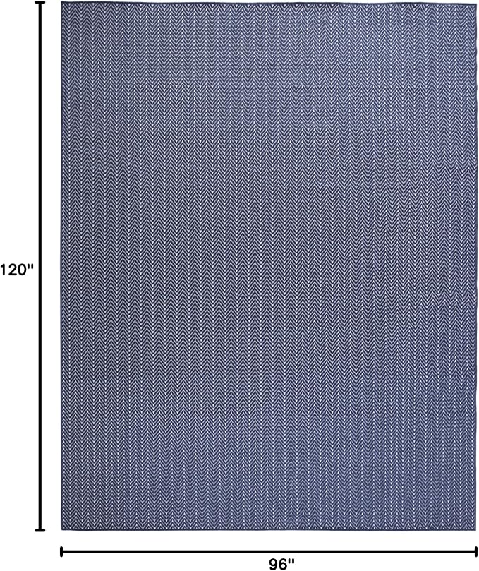 Nourison Home Horizon Indoor/Outdoor Navy 8' x 10' Area Rug - Easy Clean, Non Shedding, Bed Room, Living Room, Dining Room, Kitchen (8' x 10')