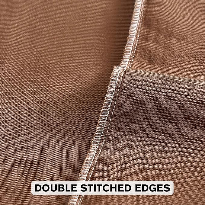 FUTEI Dark Brown Chenille Throw Pillow Covers 20x20 Inch Set of 2,Soft Striped & Diamond Textured Cushion Cases,Modern Home Decor for Couch Living Room