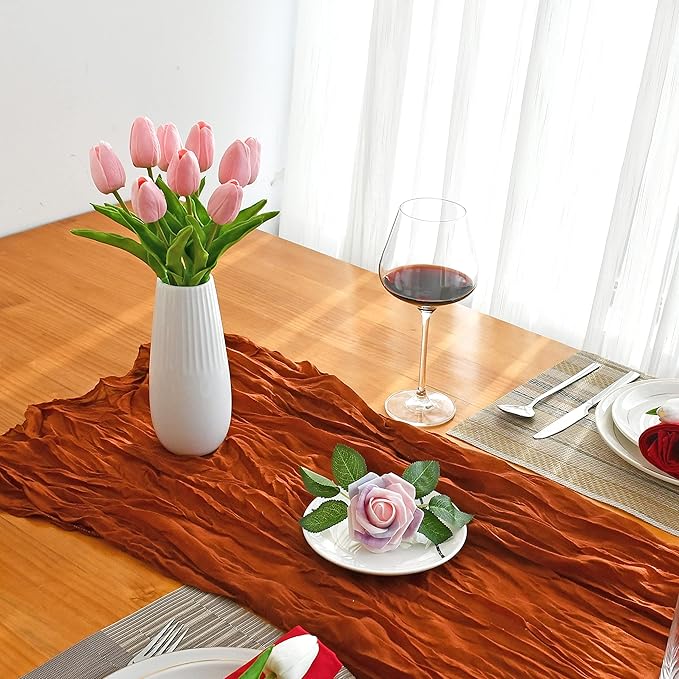 Mandy's Light Pink Artificial Tulips Flowers Centerpiece, 13.5" Lifelike PU Fake Floral Stems 20pcs for Kitchen Island & Dining Table, Spring Decor for Easter