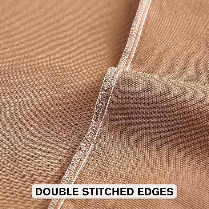 FUTEI Tobacco Chenille Throw Pillow Covers 18x18 Inch Set of 2,Soft Striped & Diamond Textured Cushion Cases,Modern Home Decor for Couch Living Room