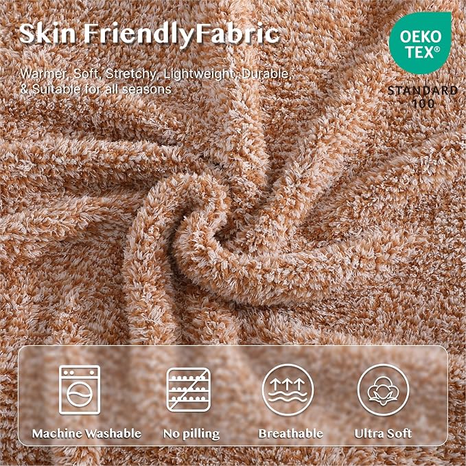 WRENSONGE Soft Throw Blanket for Couch-Cozy Reversible Knitted Blankets | Lightweight Warm Fluffy Decor for Women, Mom, Her & Girls, Sofa, Chair, Bed, 50x60in, Cationic Dyeing Burnt Orange