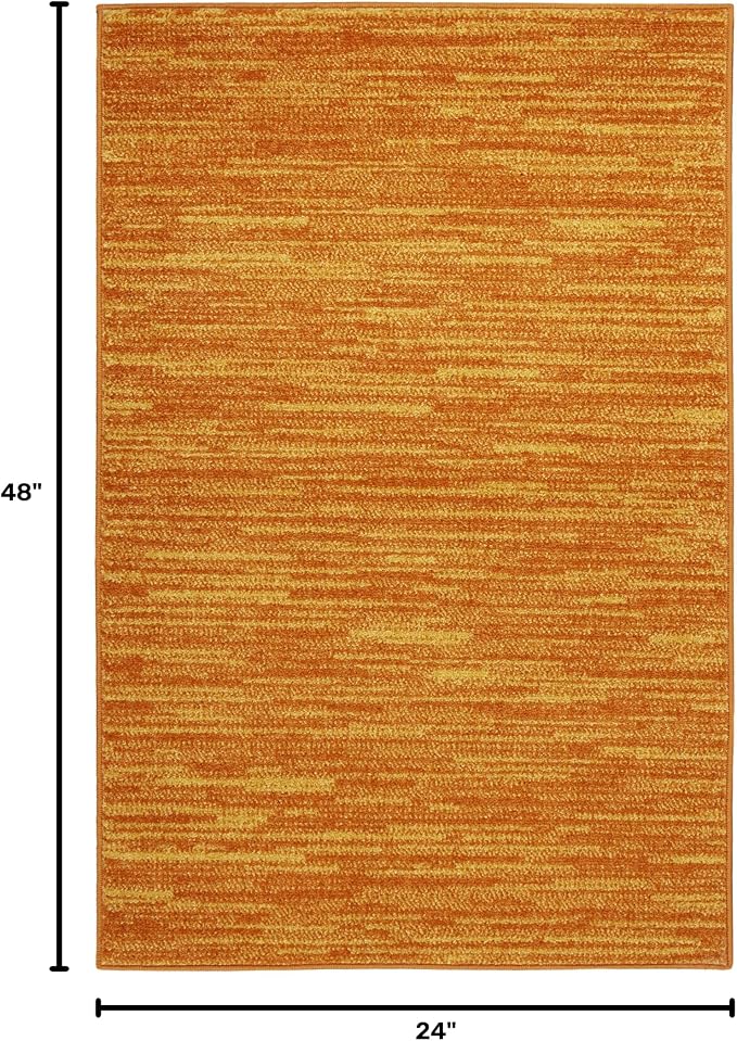 Nourison Home Nourison Essentials Sunburst 2' x 4' Area Rug - Easy Clean, Non Shedding, Bed Room, Living Room, Dining Room, Kitchen (2' x 4')