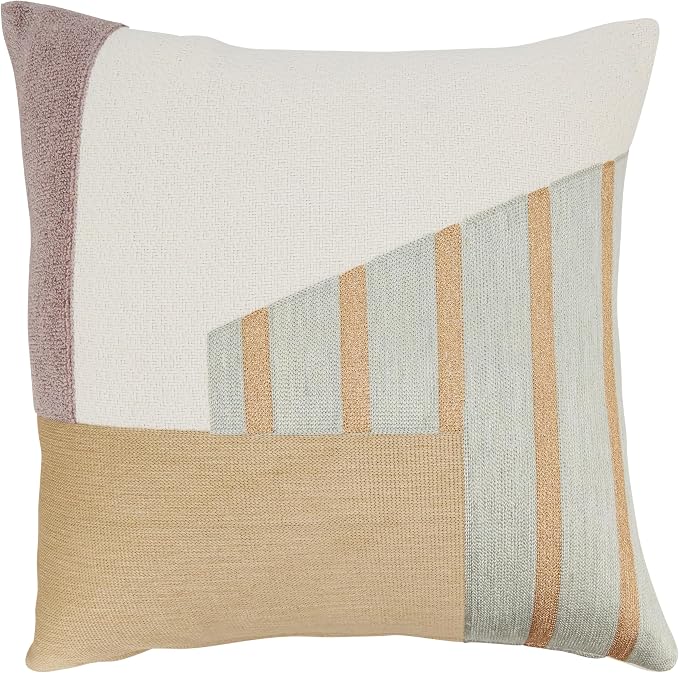 SARO LIFESTYLE Artistic Geometric Fun Down Filled Throw Pillow