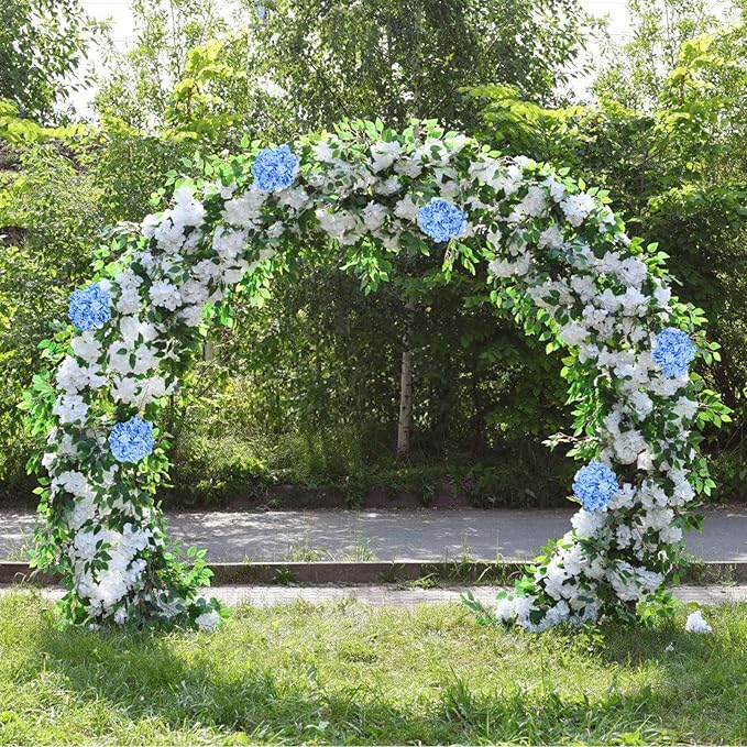 AVIVIHO 65pcs Blue Hydrangea Artificial Flowers Bulk (Not Squished, No Steaming Need) Silk Flowers with Stems Fake Flowers for Wedding Decor,Home,Baby Shower,Table Centerpieces Decoration