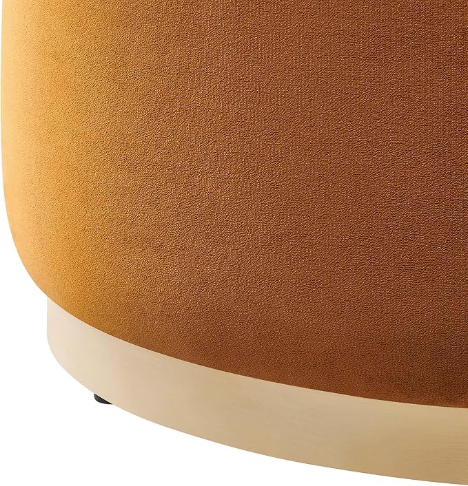 Modway Large 29" Round Performance Velvet Upholstered Upholstered Ottoman