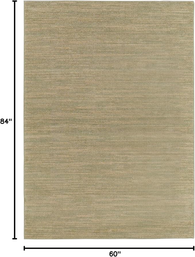 Nourison Home Nourison Essentials Green Gold 5' x 7' Area Rug - Easy Clean, Non Shedding, Bed Room, Living Room, Dining Room, Kitchen (5' x 7')
