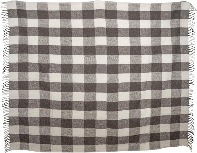 Briomhar Tartan Throw Blanket Plaid - Scottish Wool Blanket, Thick Warm Throw with Fringed Edges 60 x 70 inches (Jacob)