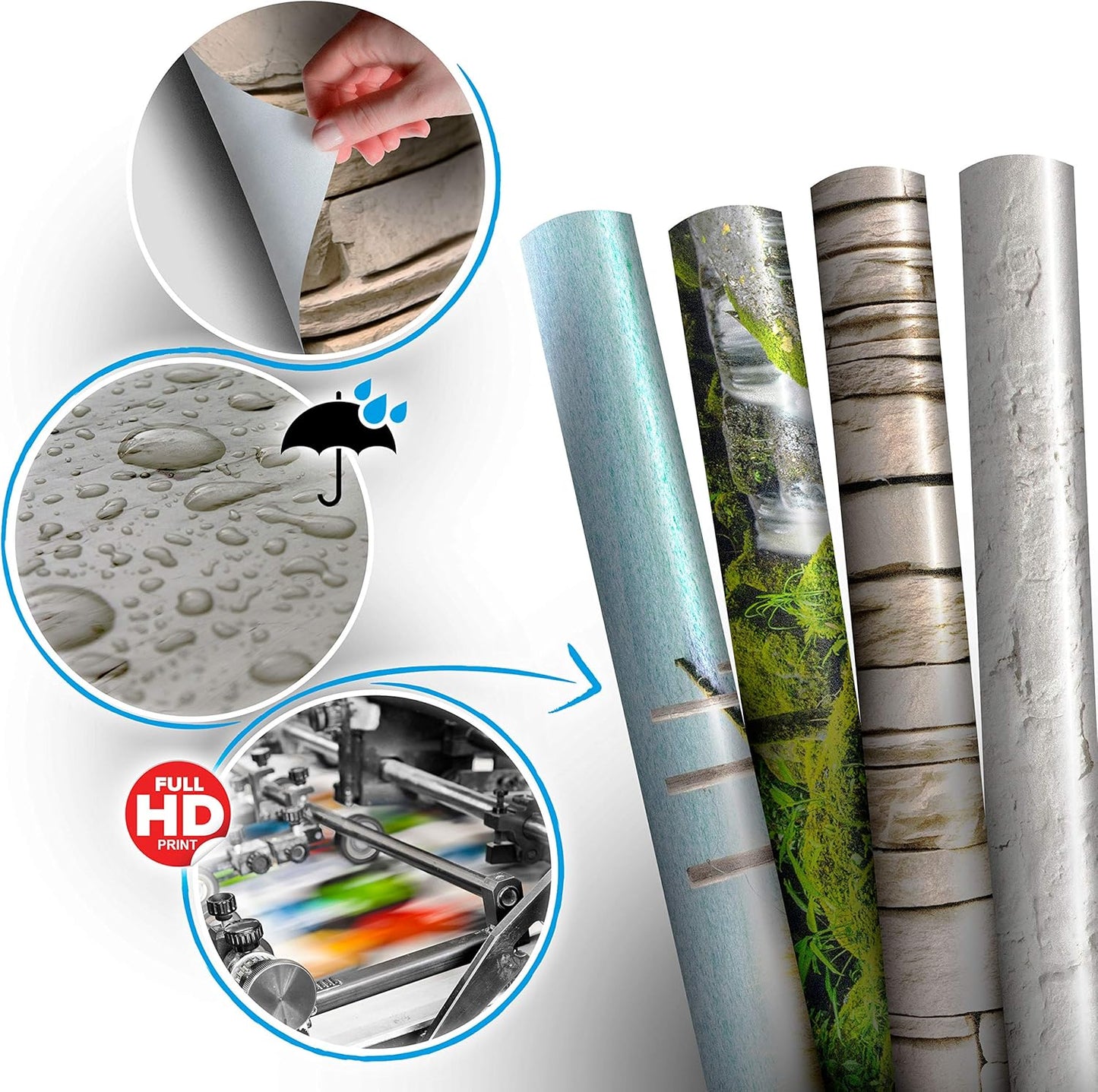 artgeist Wall Mural World Map 96x69 in - XXL Peel and Stick Self-Adhesive Wallpaper Removable Large Sticker Foil Wall Decor Print Picture Image Design Map of The World k-B-0009-a-c