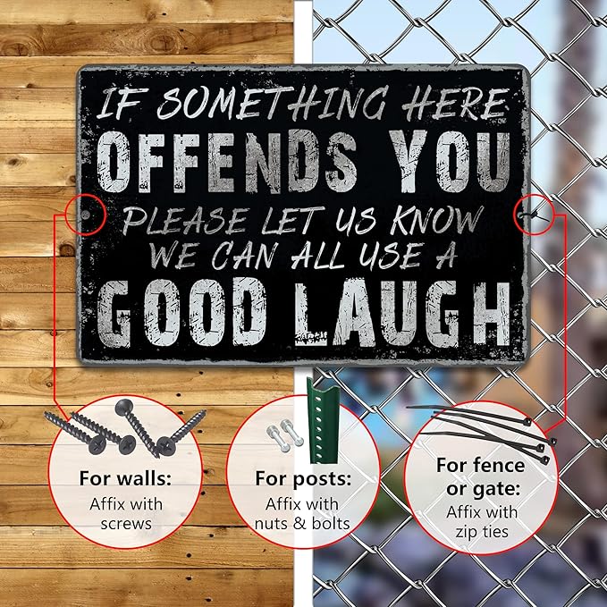 Yniaun Decor Funny Home Bar Garage Room Decor for Wall/Porch Vintage Man Cave Metal Tin Sings for for House Shop/Basement/Kitchen Accessories/Gitfs